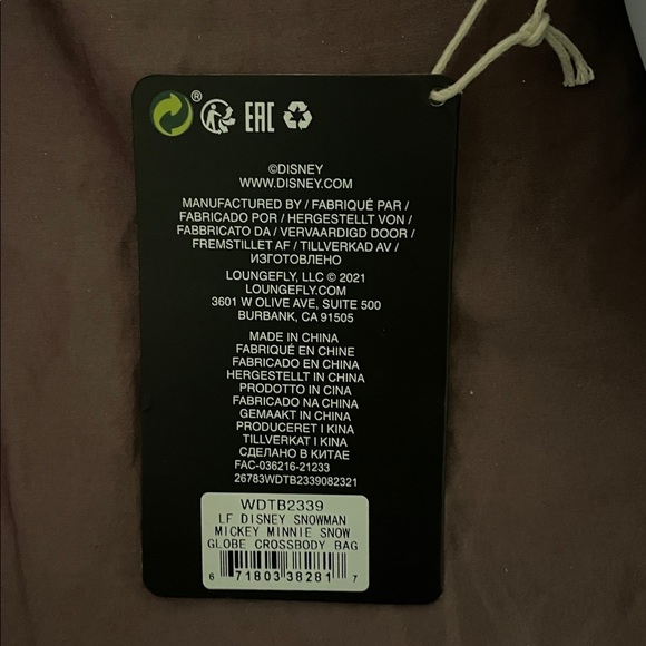 Disney Loungefly Mickey and mMinnie globe bag - Picture 3 of 5